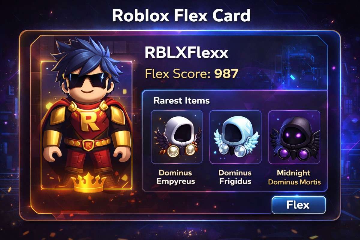 How to make a Roblox flex card and share it